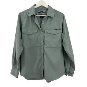 Ex Officio Women’s Green Button Down Long Sleeve Shirt Size 6/8